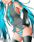 Safebooru - 1girl aqua hair dr rex hatsune miku head out of 